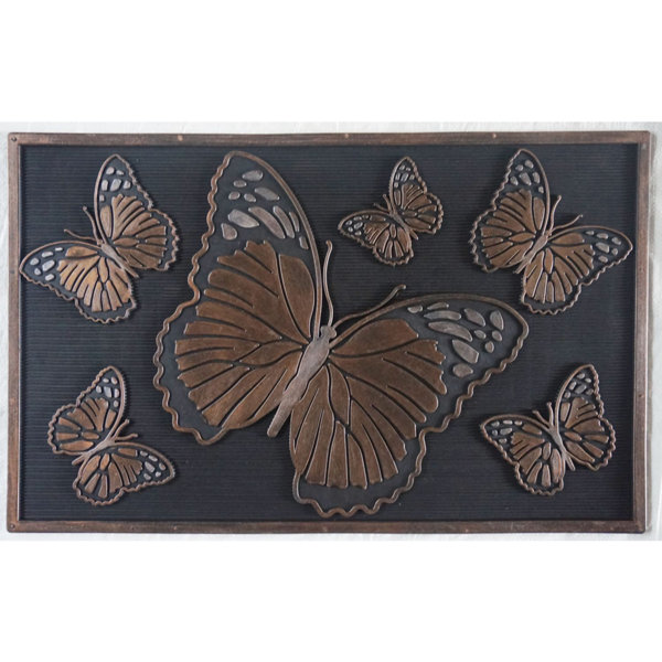 iHcasadécor Butterflies 18 in. x 30 in. Outdoor Door Mat & Reviews